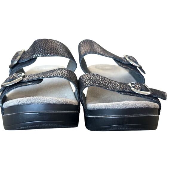 DANSKO Sophie Leather Sandals Black/Bronze Size 40 US Size 9.5-10 - Picture 3 of 10